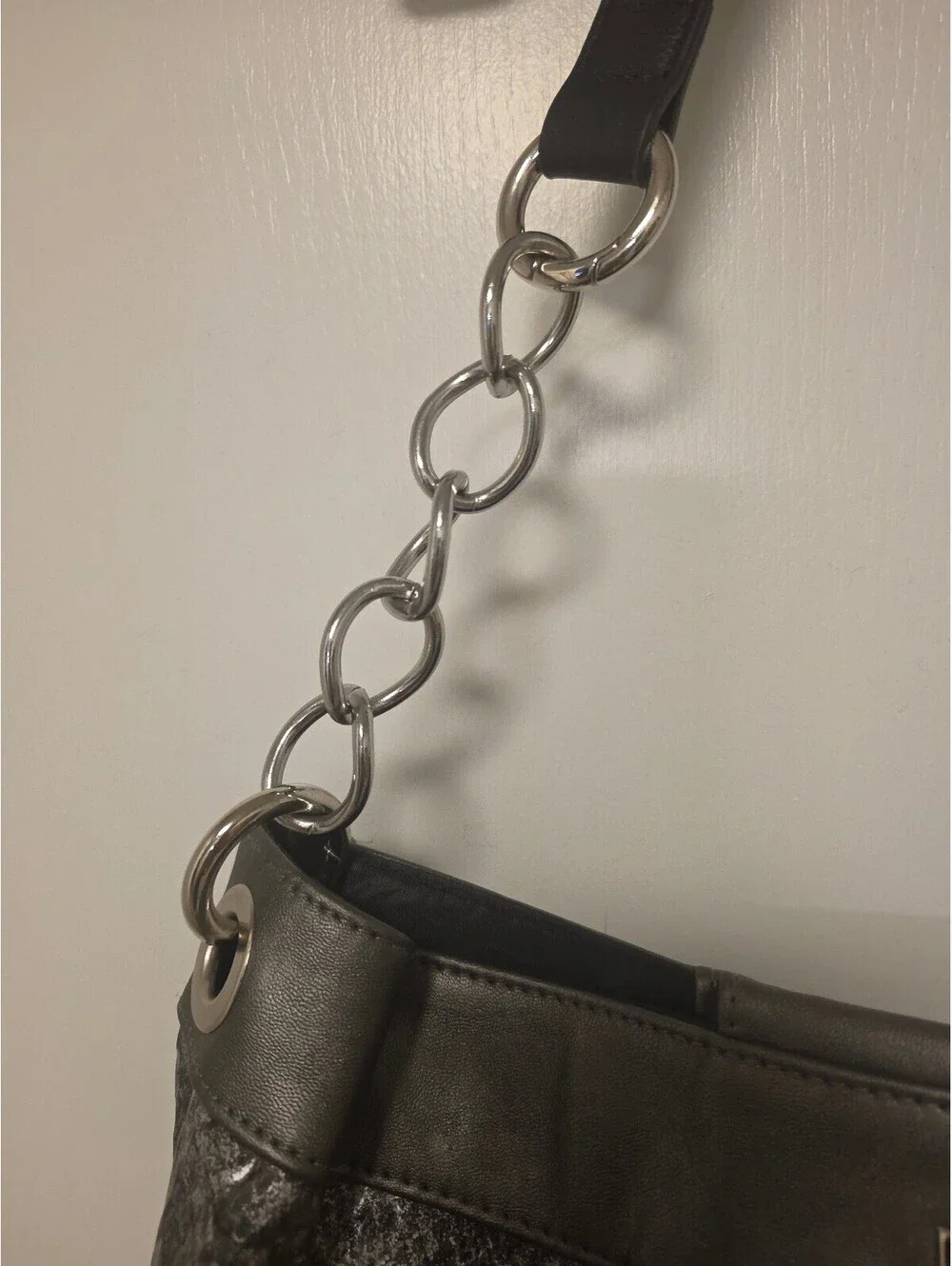 Miche grey snakeskin bag